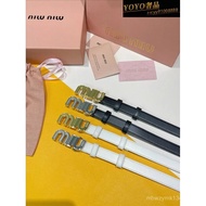 Miumiu Belt Ladies Classic Belt Belt Temperament All-Match Fashion Commuter Muse Belt Double-Sided C