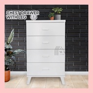 (READY STOCK) Chest Drawer|4 Layer Drawer Storage|4 Tingkat Laci|With Handles|With Legs|Rak Baju|IKE