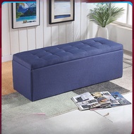 Fabric Linen Storage Bench | Ottoman | Storage Stool | Foldable Bench | Storage Organizer