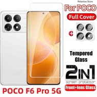 POCO F6 Pro 2024 2in1 Full Transparent Tempered Glass For For Xiaomi Poco F6 Pro Pocophone F6Pro Poc