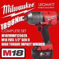 Milwaukee M18 FUEL 1/2” High Torque Impact Wrench with Friction Ring Kit Set