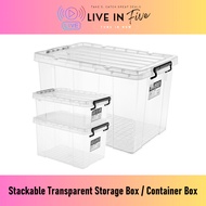Heavy Duty Stackable Transparent Storage Box (14L - 80L)