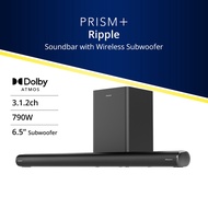 PRISM+ Ripple 3.1.2ch Soundbar with Dolby Atmos | 790W | Wireless Subwoofer | Wireless Music Streami