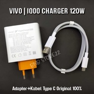 120W VIVO X100 5G Charger Original 100% FlashCharge 120 Watt Type C Charger
