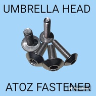 Baut L UMBRELLA HEAD M6 X 16 Stainlees Steel 304 A2-70. Drat 10 / Kunci L5