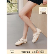 73hours Women's Shoes Weekend Plan Autumn New Style Ballet Style White Shoes All-Match Casual Shoes 