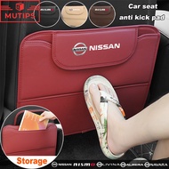 Nissan Leather Car Seat Back Anti Kick Mat Waterproof Protector Cover Pad With Storage Pocket For Na