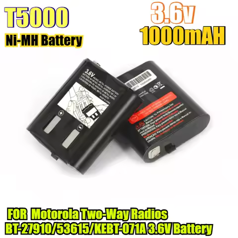 1000mAh High Capacity Rechargeable Ni-MH Battery Pack FOR Motorola Two-Way Radios BT-27910/53615/KEB