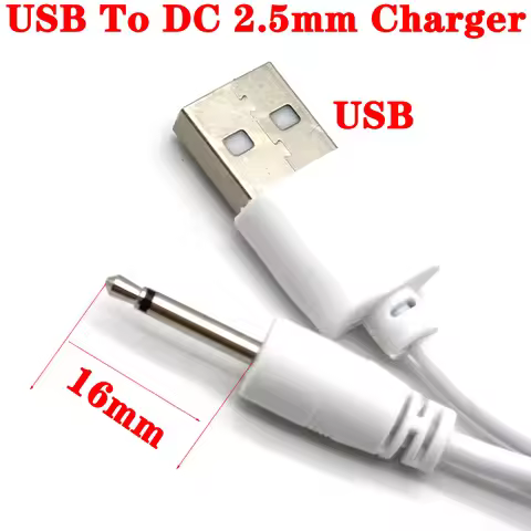 Universal 16mm USB Vibrator Charging Cable Cord DC 2.5 Charger for Rechargeable Toys Massagers Acces