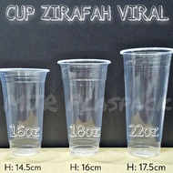 [PLK BNVJHGK 127] Cup Plastic Zirafah Cawan Plastik Air Boba Thai Milk Tea Cawan Plastik