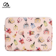 GP3 CanvasArtisan Creative Perfume Bottle Pattern Laptop Bag Waterproof Shockproof Leather Cover for