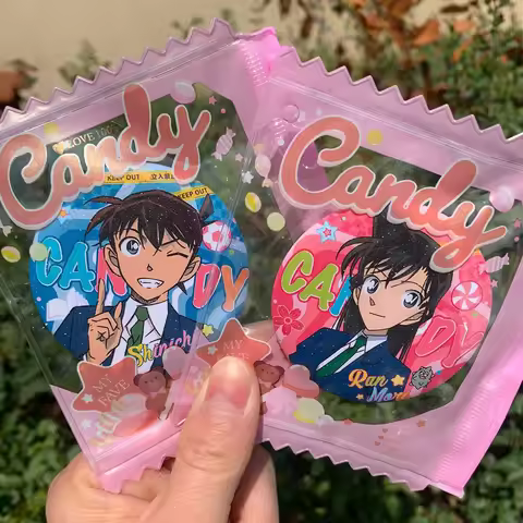 Anime Detective Conan Cosplay Badge Cute Mouri Ran Kudo Shinichi Brooch Accessories Cartoon Brooch P