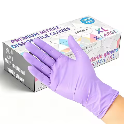 10/50/100PCS Purple Nitrile Gloves Disposable Multi-Purpose Kitchen Tattoo Cleaning Gloves Pet Washi