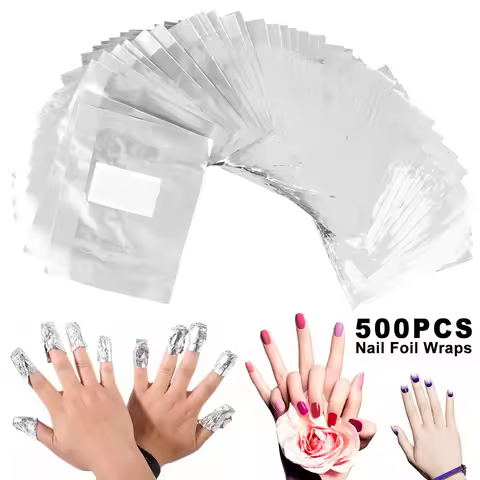 500Pcs Bag Aluminium Foil Nail Art Soak Off Polish Nail Removal Wraps Towel Gel Remover Manicure Too