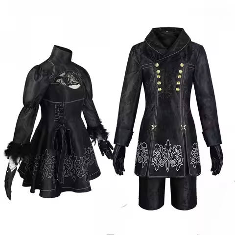 NieR Automata YoRHa 2B Cosplay Dress Outfit 9S Male Uniform Game Character Role Play Costume For Hal
