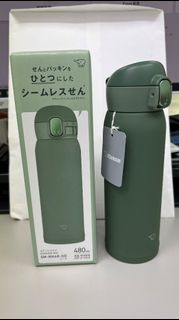 【ZOJIRUSHI 象印】一體式中栓 不銹鋼真空保冷保溫瓶 480ml SM-WA48-GD (四色可選)