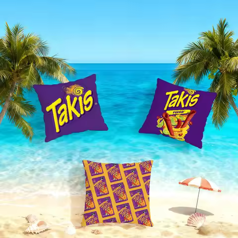 Chili Pattern T-Takis Chips cushion cover Home Bedding Sofa living Room pillowcase Simple Soft Skin 