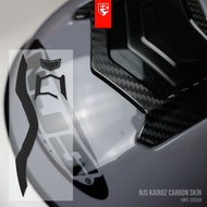 NJS Kairoz Carbon Skin Helmet Sticker Set