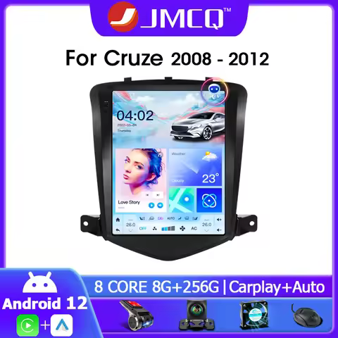 9.7" Android 12 Wireless Carplay Auto Car Radio for Chevrolet Cruze J300 2008-2012 Multimedia Player