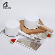 ST- Modern Minimalist Mini Dormitory Single Enamel Small Pot Thickened Breakfast Home Milk Pot Korean Instant Noodle Po