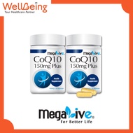 MEGALIVE CoQ10 150mg Plus Coenzyme Q10 Capsule Supports Energy Replenish CoQ10 Overall Health 30 Cap