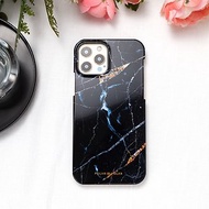iPhone / Samsung 午夜黑石紋 經典優雅 半包硬殼 手機殼【客製】
