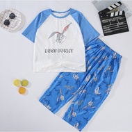 Cute motif Children's Suits/ 2-5 Years Old Children's Suits/girls bugs bunny blue attire Sets/ Whole
