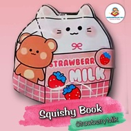 Squishy Book - Strawberry Milk Squishy Toy