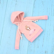 Doll Outfit 12" Blythe Doll ob24 Clothes Pink Hooded Sweatshirt Jacket