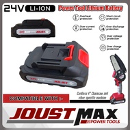 JoustMax 24V Mini Chainsaw Cordless Rechargeable Battery Replacement Lithium-Ion Battery