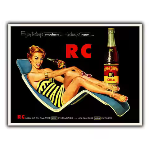 RC COLA Vintage Retro Advert METAL WALL SIGN PLAQUE Print Kitchen Cafe Bar-Aluminum