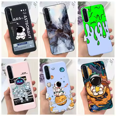 For OnePlus Nord Case AC2001 AC2003 Shockproof Cover Lovely Astronaut Silicone Funda For One Plus No