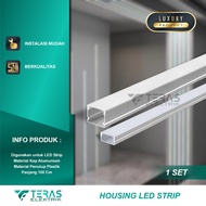 Housing LED strip Aluminum 1 meter LED profile cover casing straight LED strip light