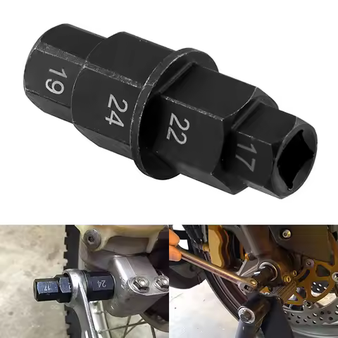 17 19 22 24mm Motorcycle Hex Axle Spindle Wheel Removal Driver Tool Socket for Yamaha Honda Kawasaki