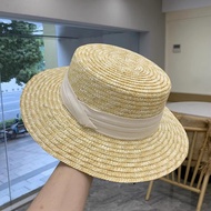 Mũ Cói Đan Đỉnh Bằng GAUCHO Đai Xếp Chéo Thời Trang