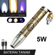 SENTER TURBO / senter 3 warna senter nitecore gem8 UV ungu putih kuning senter detektor senter uang