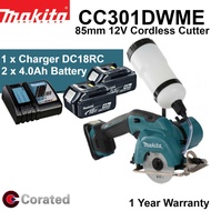 Makita CC301DWME 12V 85mm Cordless Cutter c/w 2pcs 4.0AH Battery& 1pc Charger