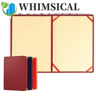 WHIMSICAL A4 Agreement Folder, PU Leather Protective Certificate Diploma Cover, Durable No Inserts C