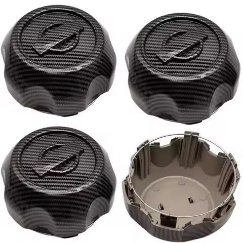 4PCS 124mm Silver carbon fiber Wheel Center Hub Caps 40315-7Z100 for Frontier Xterra 2000 2001 2002 
