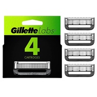 Gillette Labs Mens Razor Blade Refills Compatible with Gillette Labs Razors - 4 Cartridges