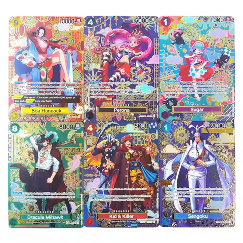 Diy One Piece Op14 Sp Card The Azure Sea Seven Hancock Perona Mihawk Sengoku Kid Killer Sugar Englis