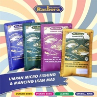 UMPAN IKAN MAS RASBORA JASUKE, SPESIAL AMIS, Duren Susu dan Pisang Susu kemasan 30g, 65g atau 150gr 