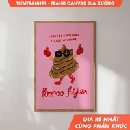 Tranh treo tường Trendy Groovy Bathroom Wall Art Colorful Wall Art Tissue Roll Bathroom Wall Art  tặ