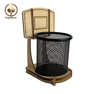 Popubear  Pencil Holder Mesh Basketball Pen Holder Metal Mesh Desk Organizer – Stylish Basketball St