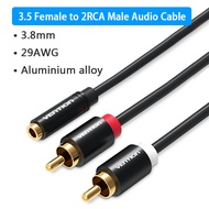Vention Female Jack 3.5 mm to 2RCA Male Audio Cable Aux Splitter RCA Jack Splitter Cable  for Amplif