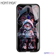 Hontinga เคสสำหรับ OPPO F11โปร F5 F3 F7 F9ค้นหา X2 Pro X5 5G R11S R15 K1 Pro R7 R17 Plus F1 Plus R9S Plus เคส Reno น่ารักการ์ตูนอะนิเมะแฟชั่นตัวละครเคสโทรศัพท์กระจกเทมเปอร์เคสด้านหลังแข็งเคส