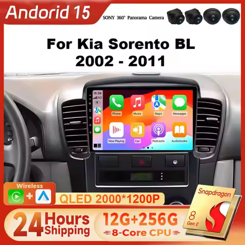 Android 16 Car Radio Stereo Carplay For Kia Sorento BL 2002 - 2011 Auto Multimidia Video Player GPS 
