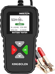 KINGBOLEN BM550 Plus 6V 12V 24V Car Battery Tester, 100-2000 CCA, 2Ah-220Ah Internal Resistance Test