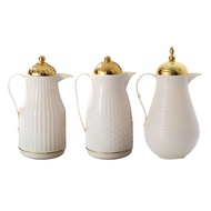 [szluzhen3gv] Decorative Enamel Coffee Kettle Glass 1L Boiling Teapot Water Pot for Camping Kitchen 