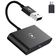 Carplay Wireless Adapter,Wireless CarPlay Adapter/Dongle,Plug & Play 5GHz WiFi Online Update,Low Lat